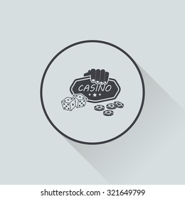 Vector illustration of casino and gambling icon