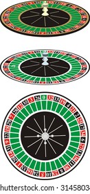 Vector illustration casino roulette on white background