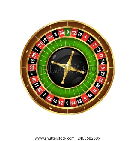Vector illustration of casino roulette wheel