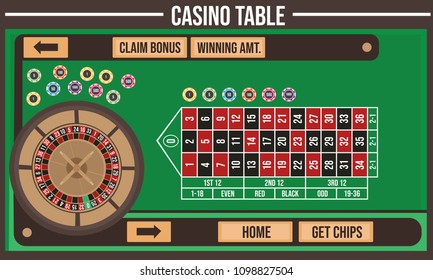 Vector illustration of Casino table.