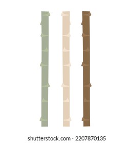 Vector illustration of cassava wood. Isolated on a white background. Great for tropical logo templates