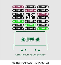 Vector illustration of a cassette