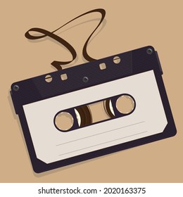 Vector illustration of a cassette tape