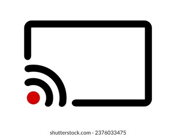 Vector illustration of cast icon on a white background
