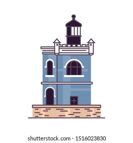 Vector Illustration Of Castillo San Felipe del Morro Lighthouse