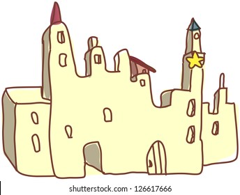 Una ilustración vectorial del castillo