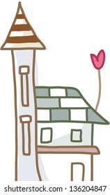 Vector illustration of a castle