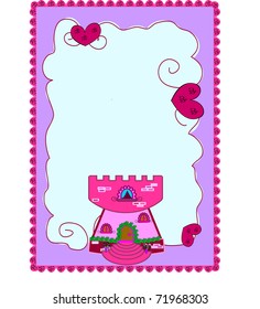 Vector Illustration of a Castle, card