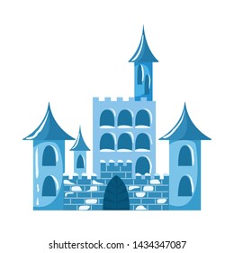 Vector Illustration Of Castle And Ice Symbol. Collection Of Castle And Sculpture Stock Symbol For Web.