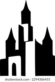 vector illustration of castle icon