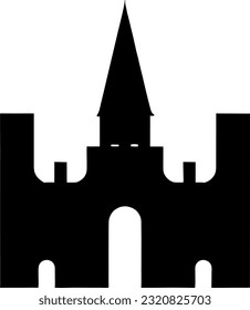vector illustration of castle icon
