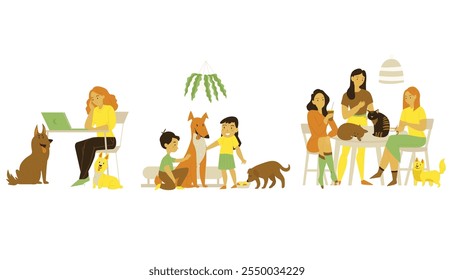 vector illustration of casual conversation collection with a simple and elegant design concept