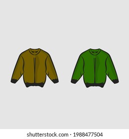 vector illustration of casual jacket for men with 2 different colors