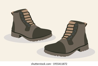 Vector illustration casual male shoe
