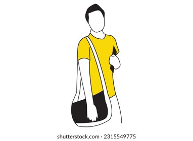 A vector illustration of a casually dressed young adult with a backpack and book, portraying a joyful teenager in casual attire. The illustration is in a vector format, standing isolated against a whi