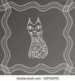 Vector illustration of cat