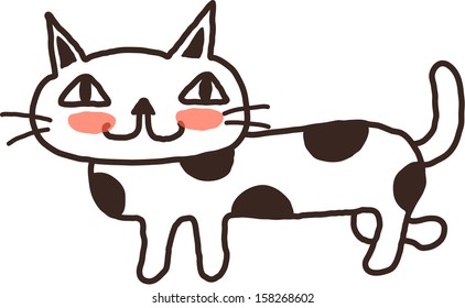 Vector illustration of a cat