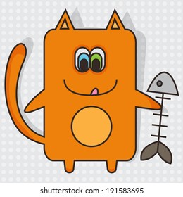 Vector illustration of a cat.