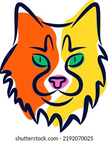 Vector illustration of a cat