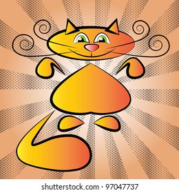 vector illustration of a cat