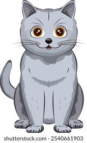 Vector illustration of cat: British Shorthair