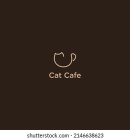 vector illustration of cat cafe