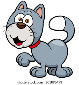 Vector illustration of Cat cartoon