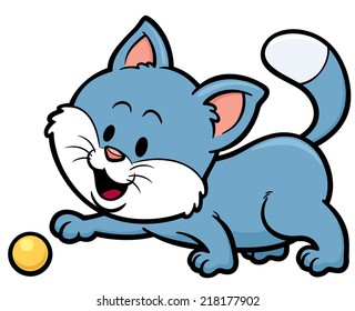 Vector illustration of Cat cartoon