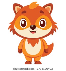 Ilustración vectorial de un gato en un estilo moderno limpio con líneas suaves y Formas simples que muestran un carácter felino lindo y agradable con ojos expresivos, orejas puntiagudas y una cola curva aislada sobre un fondo blanco para uso de diseño....