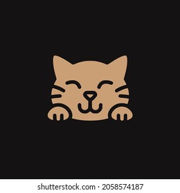Vector illustration of cat cute icon