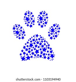 vector illustration of cat dog tracks