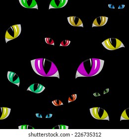Vector illustration of Cat Eye Seamless Texture
