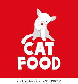 Vector illustration. Cat food.