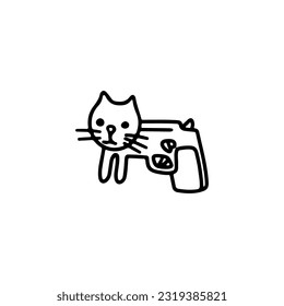 Vektorgrafik des Katzengewehr-Konzepts