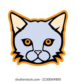 Vector illustration of cat head mascot esport logo