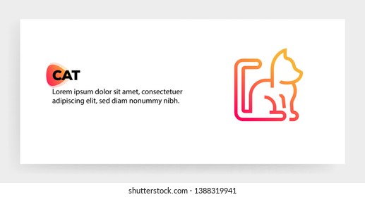 VECTOR ILLUSTRATION OF CAT ICON CONCEPT