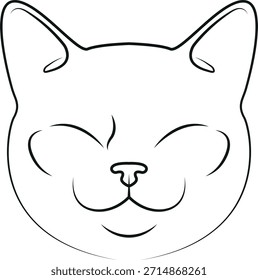 Vector illustration of a cat isolated on a white background
