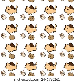 A Vector Illustration of a cat pattern. Can be used as background for personal or commercial purposes.
