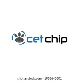 vector illustration of cat paw, nice chip for logo, stamp, emblem, sticker, etc.