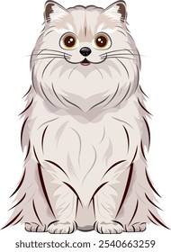 Vector illustration of a cat: Persian