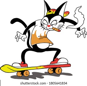 Vektorgrafik von Skateboard für Katzen