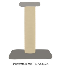 Vector illustration cat scratcher. Cat tree. Cat scratching post. Accessories for pet