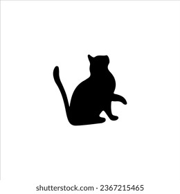 vector illustration of cat silhouette