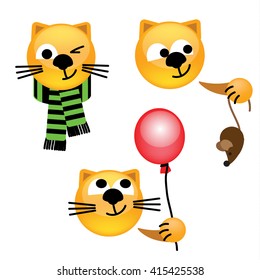 Vector illustration of cat sticker
