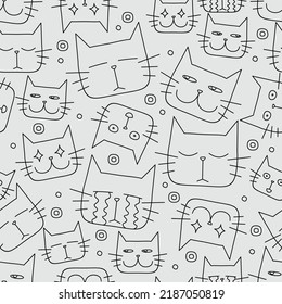 vector illustration of cat themed background design