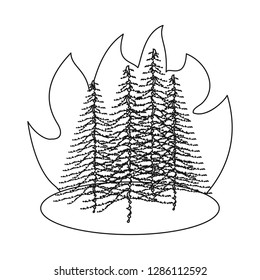 Vector illustration of cataclysm and disaster symbol. Set of cataclysm and apocalypse  stock symbol for web.