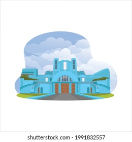 Vector illustration of Cathedral of Mary Help of Christians perfect for christian t-shirt or merchandise design