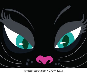 Vector illustration of a cat's face for your design