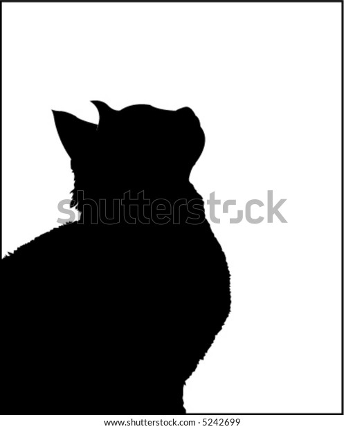 Vector Illustration Cats Profile Stock Vector (Royalty Free) 5242699