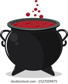 Vector illustration of cauldron for Halloween